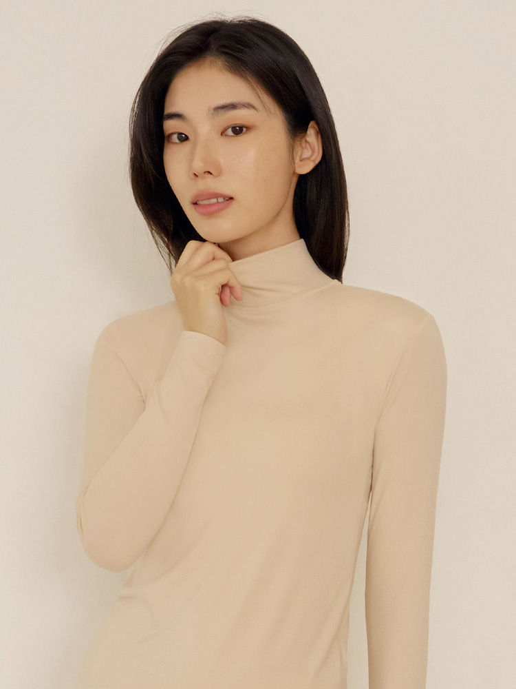 ヒートタッチ モックネック ハーフタートルネック Tシャツ 4