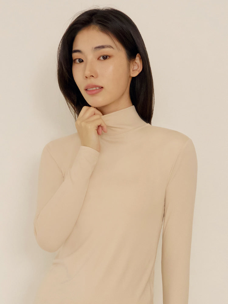 ヒートタッチ モックネック ハーフタートルネック Tシャツ 4